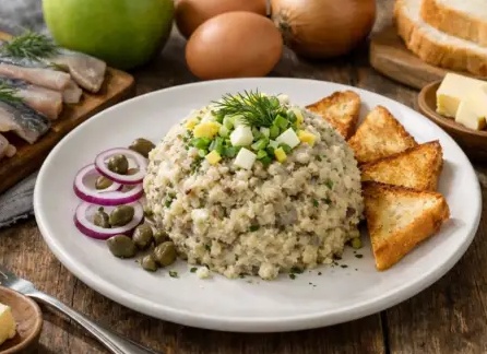 Датская закуска с сельдью 