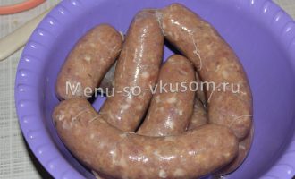 домашние колбаски в кишке рецепт на мясорубке